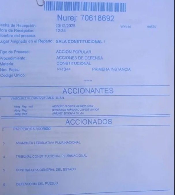 PRESENTAN ACCIÓN POPULAR PARA ANULAR DECRETO 5503