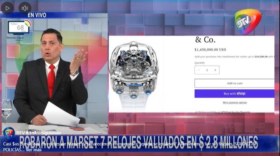 ALLANAMIENTO SIN REGISTRO OFICIAL DEJA FUERA SIETE RELOJES MILLONARIOS DE MARSET DOCUMENTADOS EN IMÁGENES