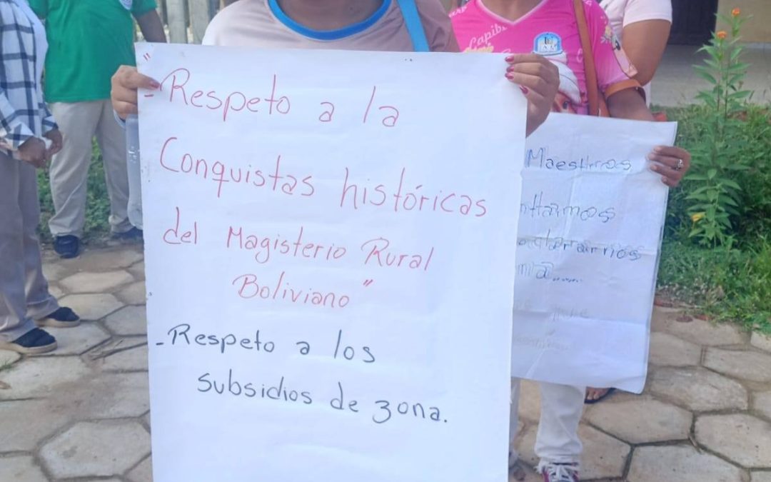 RECORTE DEL BONO DE ZONA DESATA EMERGENCIA EN EL MAGISTERIO RURAL DE PANDO