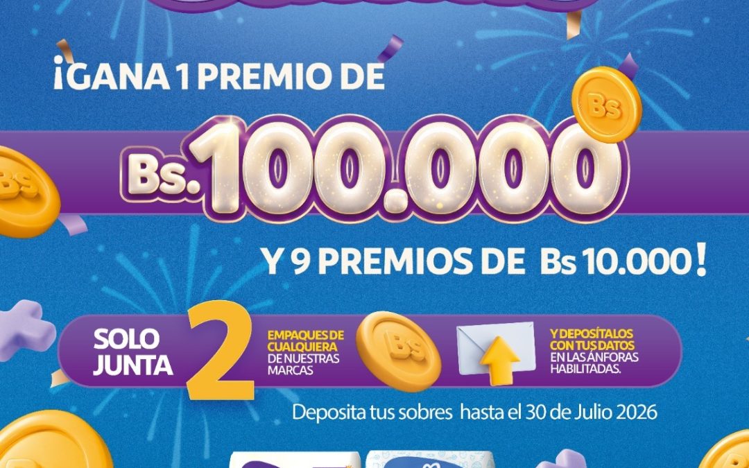 VUELVEN LOS PAÑALES QUE PREMIAN A MAMÁ Y PAPÁ: SORTEARÁN UN PREMIO MAYOR DE BS 100.000
